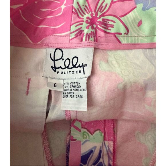 Lilly Pulitzer patchwork multi print trousers size 6 - Picture 8 of 8